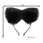 毛茸茸的狐狸耳頭箍 / 黑色 / ✧440621